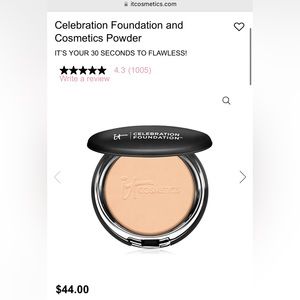 IT Cosmetics Celebration Foundation and Cosmetics Powder Medium shade
